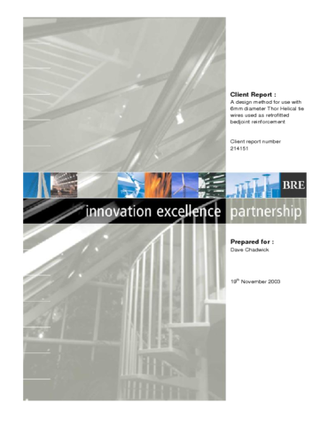 Related File BRE Report Helical Bars Beams