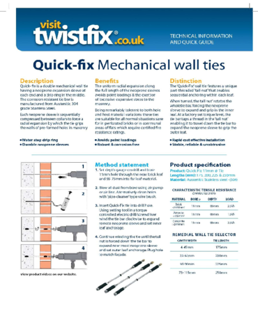 Mechanical Wall Ties 2025