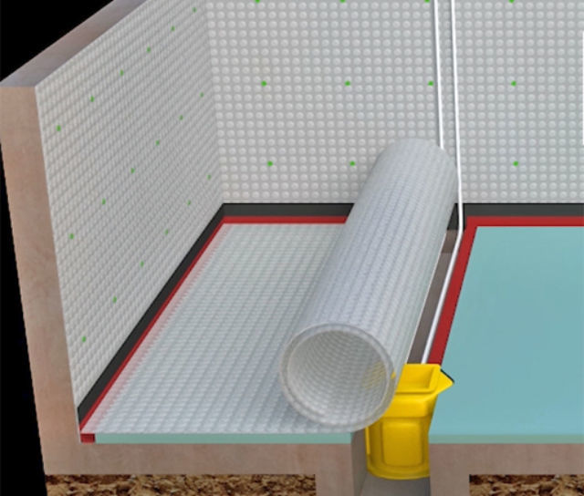 Basement Waterproofing with Cavity Drain Membranes