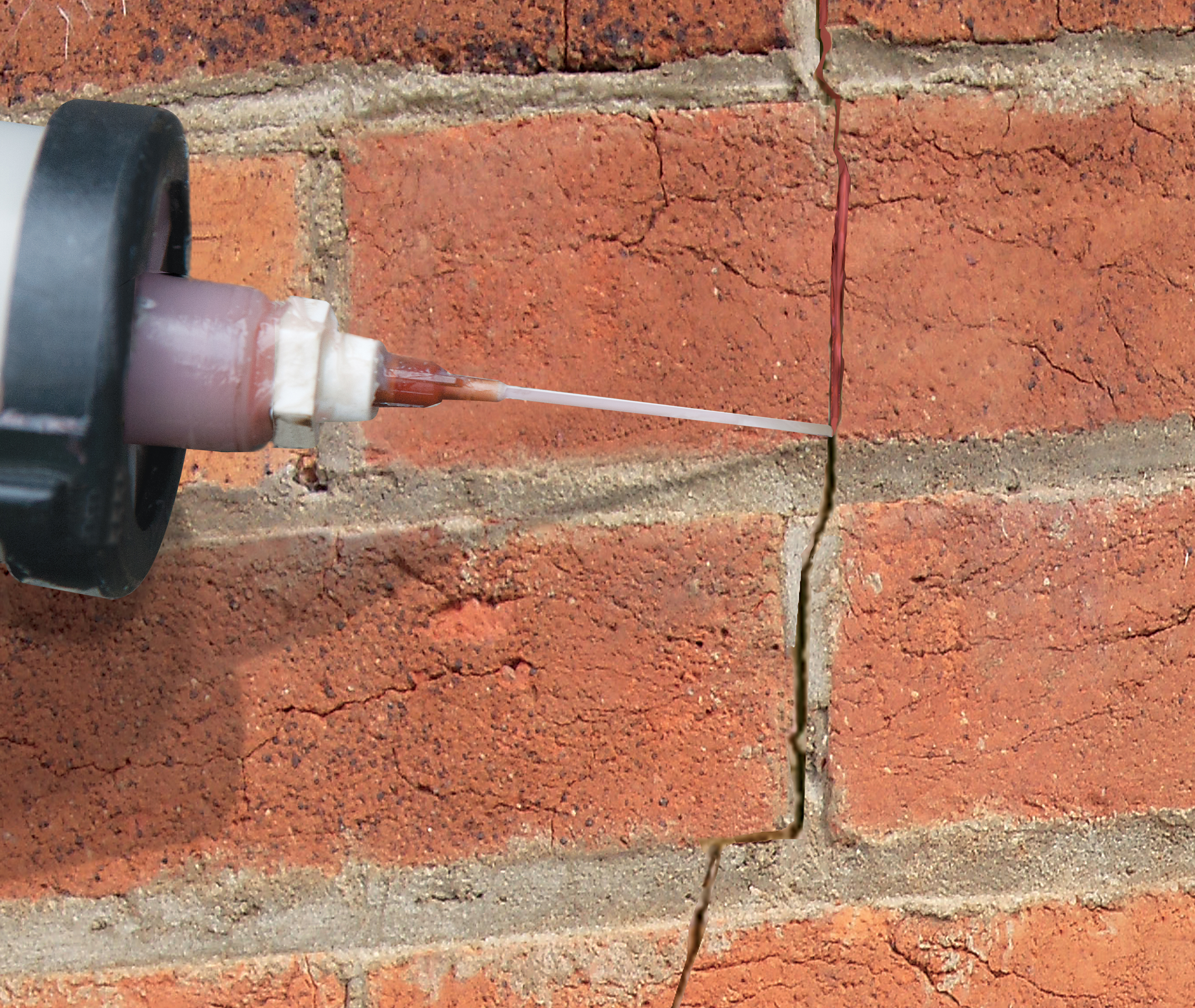 How to seal cracks in brickwork