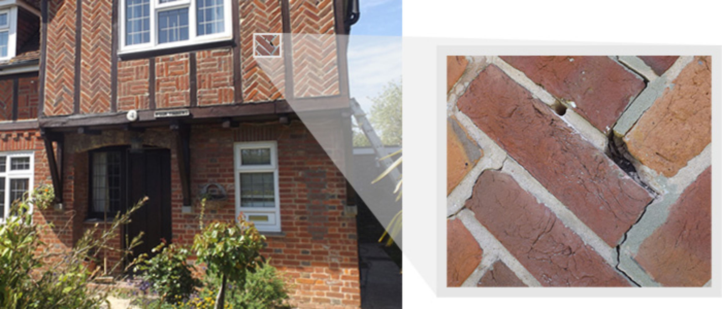 Zig-Zag Cracks in Herrigbone Brickwork