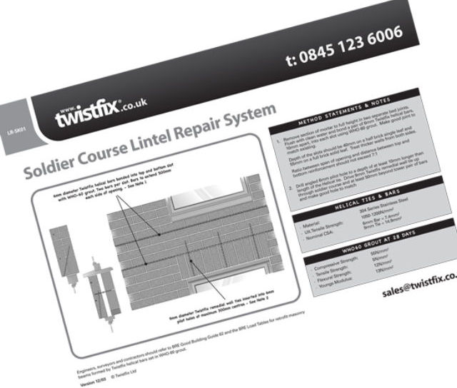 Sagging Brickwork above Windows Strengthened