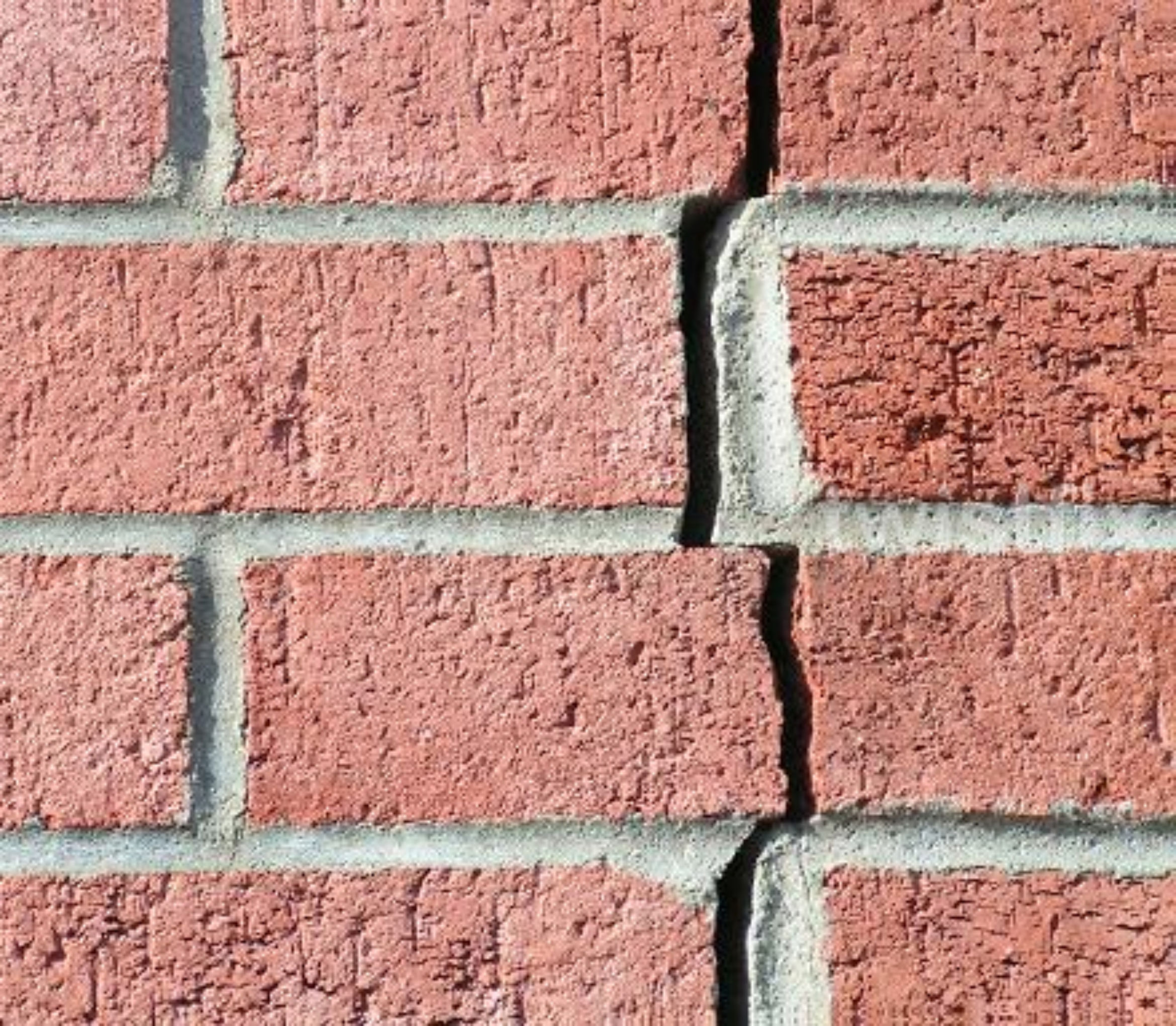 cracked brickwork