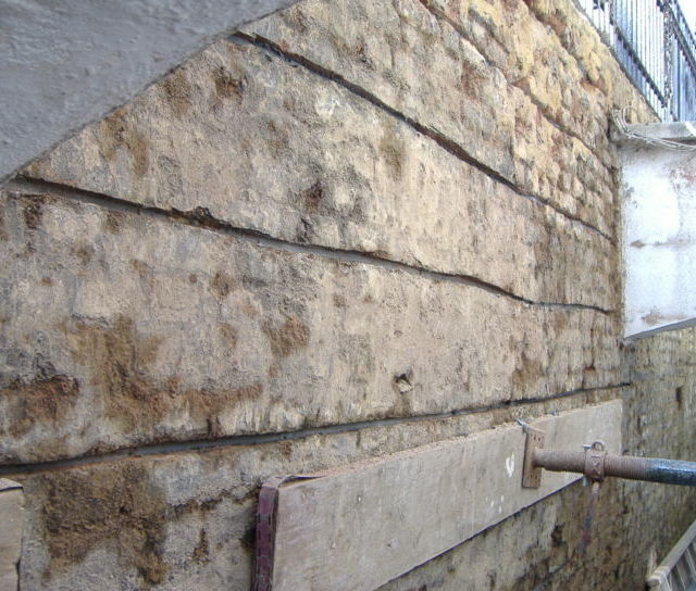 Bulge in London Wall Restrained