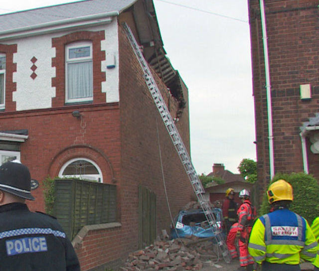 Structural Collapse - Man escapes serious injury