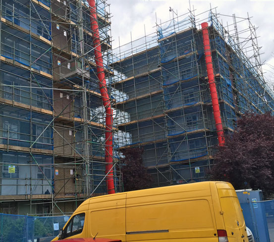 Social housing refurbishment project in Haringey, North London