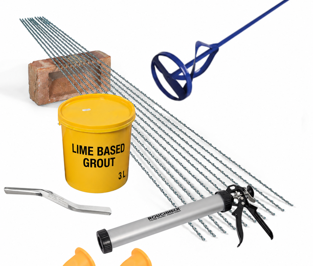 Repair Cracked Brickwork Permanently with Our Lime Based Crack Stitching Kit