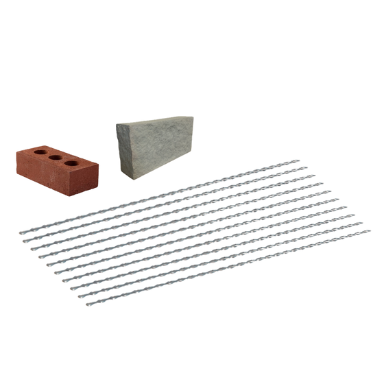 610mm Long Retrofit Wall Ties - 10 Pack