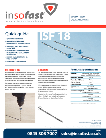 ISF18 Warm Roof Fixing